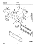 BACKGUARD Diagram and Parts List for GLEFS76AQA  Frigidaire Range