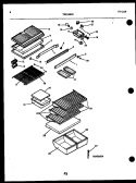 SHELVES AND CONTROL Diagram and Parts List for TSK180JN0D  Kelvinator Refrigerator