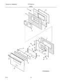 DOOR Diagram and Parts List for FPGF3685LSA  Frigidaire Range