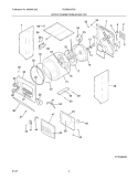 UPPER CABINET / DRUM HEATER Diagram and Parts List for FLEB8200FS0  Frigidaire Washer Dryer Combo