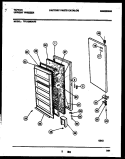 DOOR PARTS Diagram and Parts List for TFU12M0AW0  Tappan Freezer