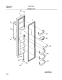 FREEZER DOOR Diagram and Parts List for PLHS267ZAB4  Frigidaire Refrigerator