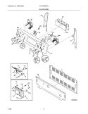 BACKGUARD Diagram and Parts List for CPLEFM99ECJ  Frigidaire Range