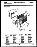 CABINET PARTS Diagram and Parts List for AK24E6RZA  Gibson Air Conditioner