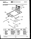 COOKTOP AND BROILER PARTS Diagram and Parts List for REG533MNW2  Frigidaire Range