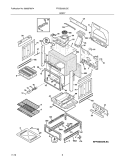 BODY Diagram and Parts List for FFGS3025LSC  Frigidaire Range