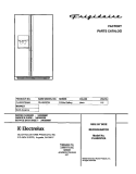 COVER Diagram and Parts List for PLHS237ZAB4  Frigidaire Refrigerator