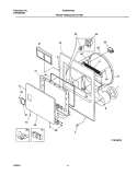 FRNT PNL, DOOR Diagram and Parts List for FGR341AS0  Frigidaire Dryer