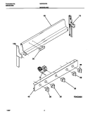 BACKGUARD Diagram and Parts List for MGF300PBDG  Frigidaire Range