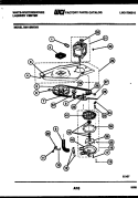 WASHER DRIVE SYSTEM AND PUMP Diagram and Parts List for SM115MXW2  Frigidaire Washer