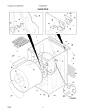 CABINET / DRUM Diagram and Parts List for FEQBB30DS0  Frigidaire Dryer