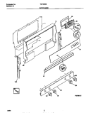 BACKGUARD Diagram and Parts List for TGF355BEWA  Tappan Range