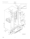 CABINET Diagram and Parts List for FRS6LF7JW0  Frigidaire Refrigerator