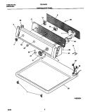 CONTROLS / TOP PANEL Diagram and Parts List for FDE546RET0  Frigidaire Dryer