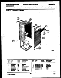 CABINET AND CONTROL PARTS Diagram and Parts List for MED40P3  Frigidaire Dehumidifier