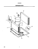 COMPRESSOR PARTS Diagram and Parts List for FAS254J2A1  Frigidaire Air Conditioner