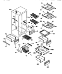 SHELVES Diagram and Parts List for FRS22WNCW1  Frigidaire Refrigerator