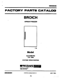 COVER Diagram and Parts List for UL2193ECW4  Electrolux Freezer