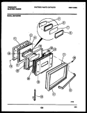 DOOR PARTS Diagram and Parts List for REG435WRW1  Frigidaire Range