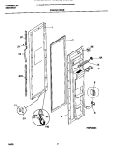 FREEZER DOOR Diagram and Parts List for FRS22ZGGD0  Frigidaire Refrigerator