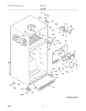 CABINET Diagram and Parts List for FRT18S6ABX  Frigidaire Refrigerator