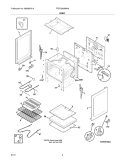 BODY Diagram and Parts List for FFEF3000MWA  Frigidaire Range
