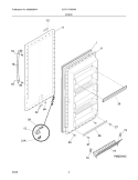 DOOR Diagram and Parts List for GLFH1779GW0  Frigidaire Freezer