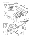 CONTROL PANEL Diagram and Parts List for EIFLS60JIW0  Electrolux Washer