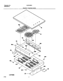 MAIN TOP Diagram and Parts List for GLEC30S8CBA  Frigidaire Cooktop