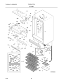 CABINET Diagram and Parts List for FCRS201RFB0  Frigidaire Refrigerator
