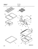 SHELVES Diagram and Parts List for FRT18HS6AWA  Frigidaire Refrigerator