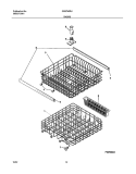 RACKS Diagram and Parts List for GDB742RJS3  Gibson Dishwasher