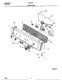 CONTROL PANEL Diagram and Parts List for FWX645NBS3  Frigidaire Washer