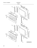 DOORS Diagram and Parts List for E30EW85GPS6  Electrolux Wall Oven
