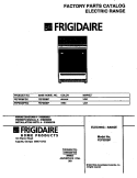 COVER Diagram and Parts List for FEF353BFDC  Frigidaire Range