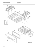 TOP/DRAWER Diagram and Parts List for FGFB66ECR  Frigidaire Range