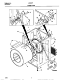 CABINET / DRUM Diagram and Parts List for LDE333PEW0  Frigidaire Dryer