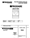 COVER Diagram and Parts List for FEF350CCTD  Frigidaire Range