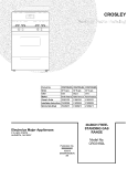 COVER Diagram and Parts List for CRG3150LBA  Crosley Range