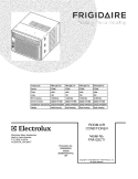 COVER Diagram and Parts List for FRA122CT10  Frigidaire Air Conditioner