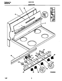BACKGUARD Diagram and Parts List for MEF311SBWH  Frigidaire Range