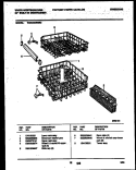 RACKS AND TRAYS Diagram and Parts List for WDB222RBR0  Frigidaire Dishwasher