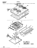 TOP / DRAWER Diagram and Parts List for FEF378CESA  Frigidaire Range