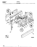 BACKGUARD Diagram and Parts List for FEF357BEWC  Frigidaire Range