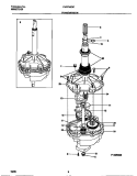 TRANSMISSION Diagram and Parts List for FWS745GCS0  Frigidaire Washer