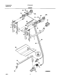 BURNER Diagram and Parts List for FPF312ASA  Frigidaire Range