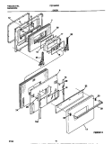 DOOR Diagram and Parts List for FEF450WCDB  Frigidaire Range