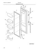 REFRIGERATOR DOOR Diagram and Parts List for FRS23LH5DB6  Frigidaire Refrigerator