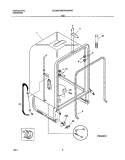 TUB Diagram and Parts List for GLDB653AS0  Frigidaire Dishwasher