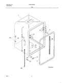 TUB Diagram and Parts List for FDP635RFR4  Frigidaire Dishwasher
